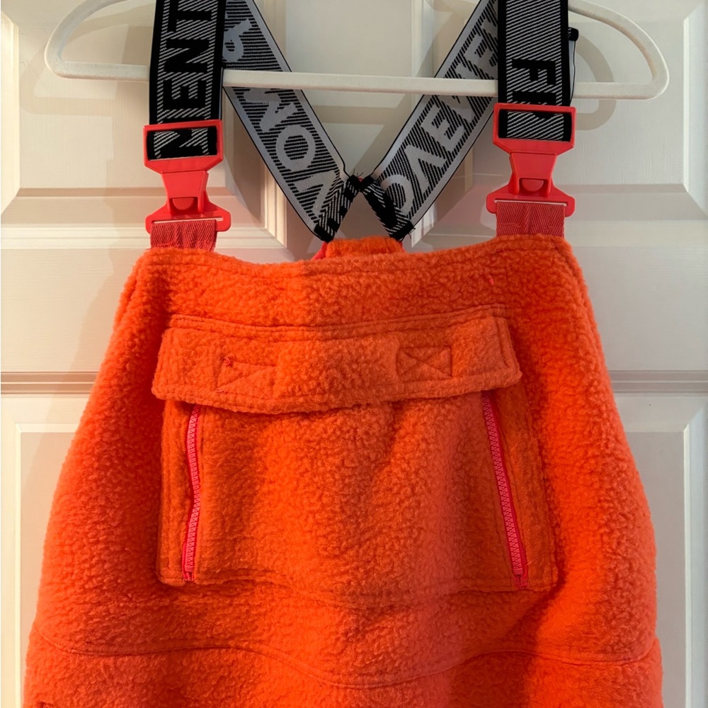 FP Movement by Free People Orange Fleece Bib Jumpsuit - Picture 3 of 6